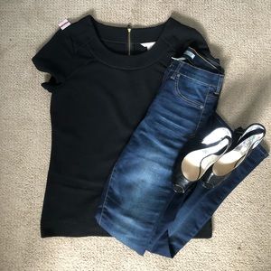 Banana Republic Black Knit Top